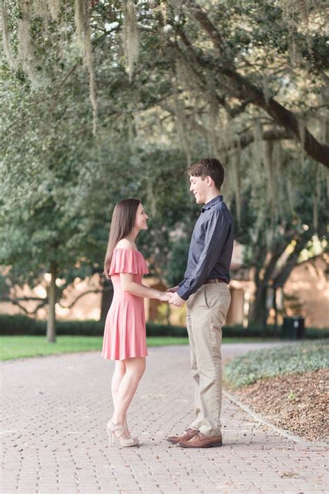 Romantic Engagement Session At Rollins In Winter Park By Orlando