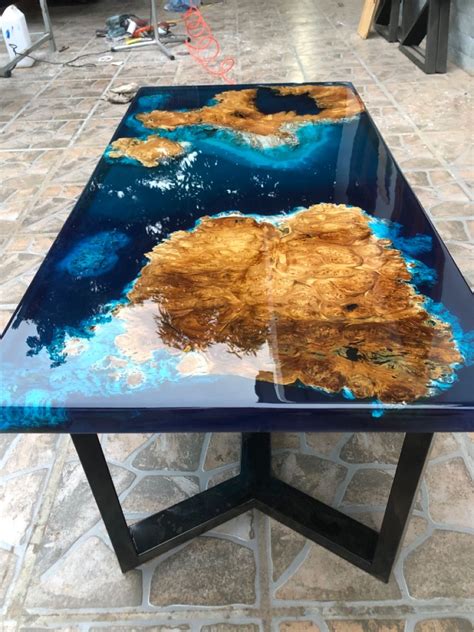 Resin Table Top Latest Great Way To Epoxy Diningsofaside Center