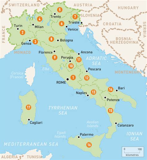 Map Of Major Cities In Italy Secretmuseum