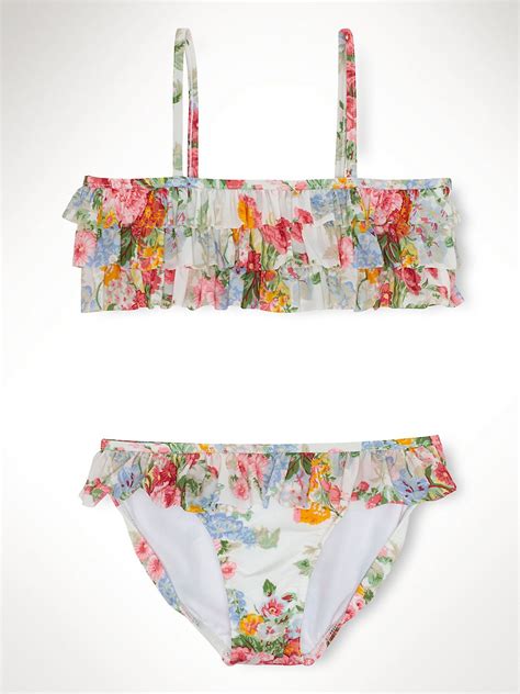 Floral Two Piece Swimwear And Coverups Girls 26x