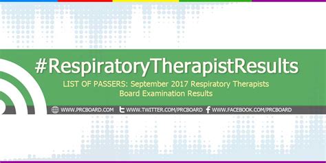 Results September 2017 Respiratory Therapist Board Exam List Of Passers