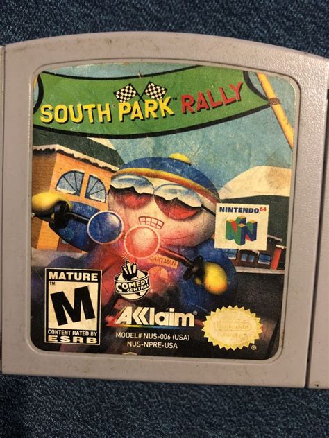 South Park Rally game for Nintendo 64 N64 Rated M for Mature Comedy
