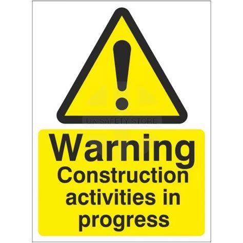 Warning Construction Activities In Progress Sign Uk Safety Store
