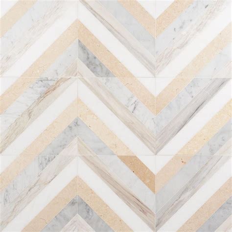 Ivy Hill Tile Chelsea Beige 8 In X 8 In Polished Marble Mosaic Tile