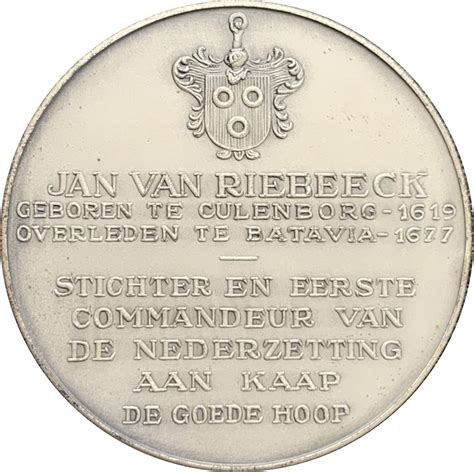 Medal Jan Van Riebeeck Tercentenary South Africa Numista