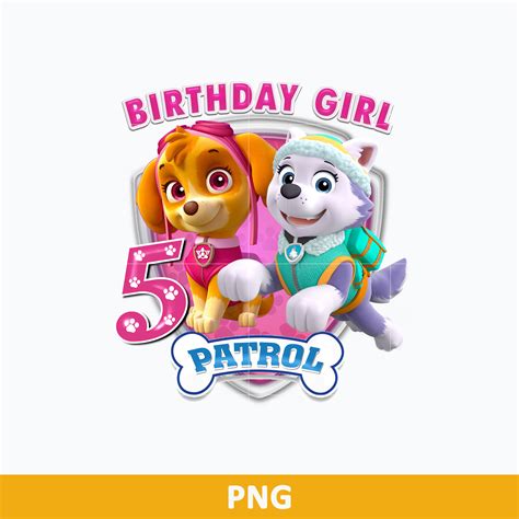 Paw Patrol 4th Birthday Girl Png Paw Patrol Skye Everest Birthday Png