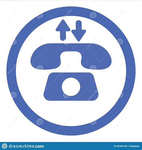 Outgoing Telephone Call Icon Cartoon Vector 261061931