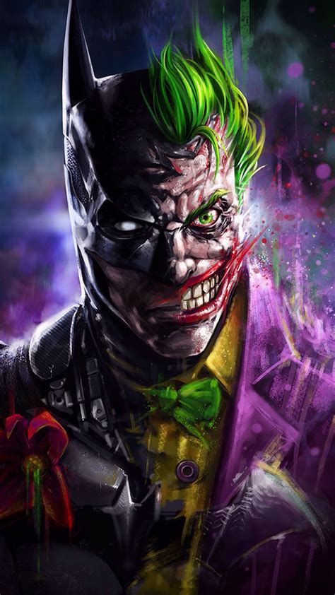 Batman And Joker Face Off Artwork 1080x1920 Wallpaper Joker Arkham