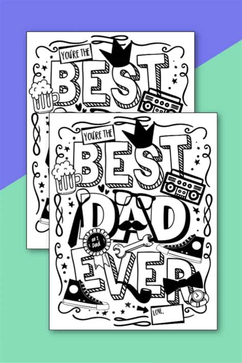 Best Dad Coloring Pages