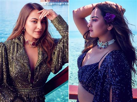 Sonakshi Sinha Did A Glamorous Photoshoot Gave Sizzling Pose On The Beach Of Maldives See Photos