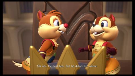 Kingdom Hearts 3 Chip And Dale Call Sora Merlin At Chefs Bistro In