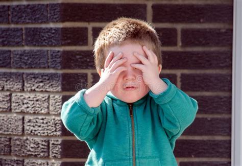 Little Boy Hiding Stock Image Image Of Person Horizontal 73788105