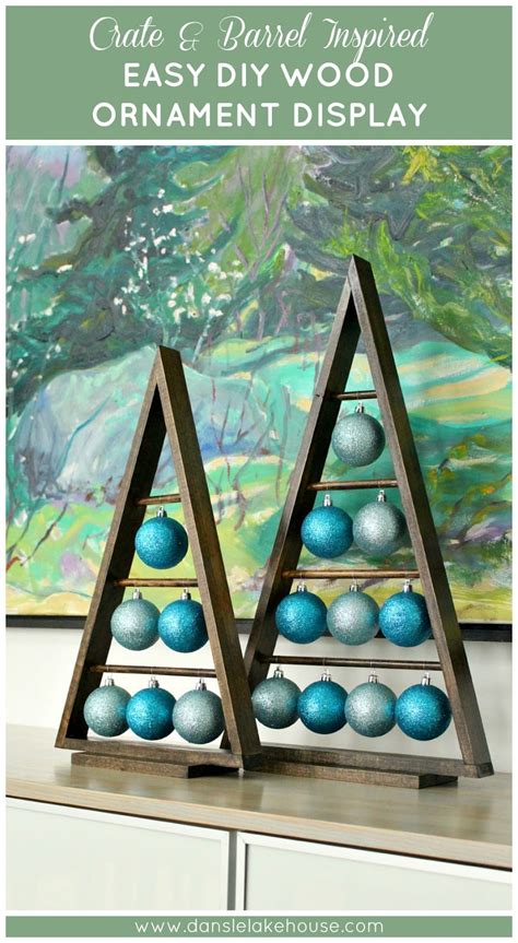 Huge sale on ornament holder stand now on. DIY Wood A-Frame Triangle Ornament Stand | Dans le Lakehouse