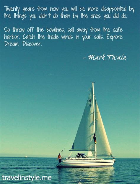 Get Inspired For Mark Twain Travel Quote Set Sail
