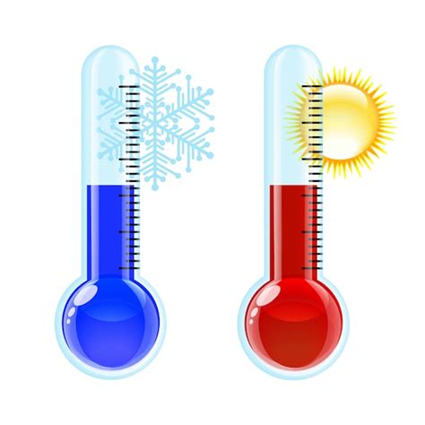 Premium Vector Thermometer Hot And Cold Icon