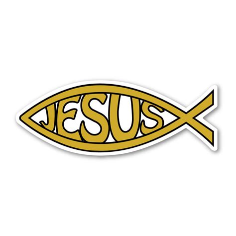 Gold Jesus Mini Fish Magnet Magnet America