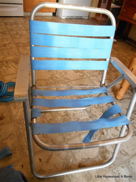 Webbed lawn chairs are actually very easy to fix, and fixing them is far less expensive than replacing your outdoor furniture. Little Homestead In Boise : Re-Webbing a Vintage Lawn ...