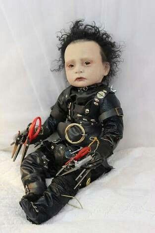 Reborn Baby Silicone Edward Scissorhands Fete Halloween Halloween Doll Halloween Crafts