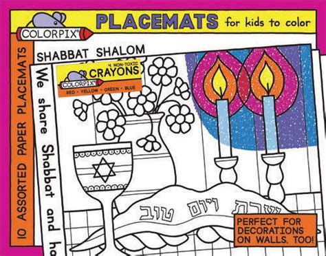 Some of the coloring pages shown here are 8 of the best most artful hanukkah coloring, shabbat. Shabbat Shalom Coloring Placemats
