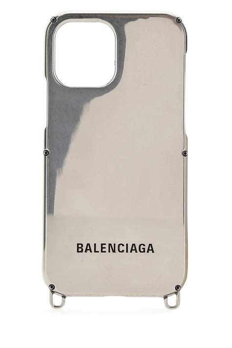 Balenciaga Metal Iphone 12 Cover Nd In Metallic Lyst