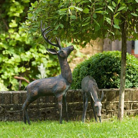 Large Animal Garden Statuessuffolk Show Deer Statue Candle And Blue