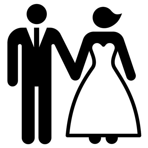 Bride And Groom Couple Wedding Married Vector Svg Icon Svg Repo