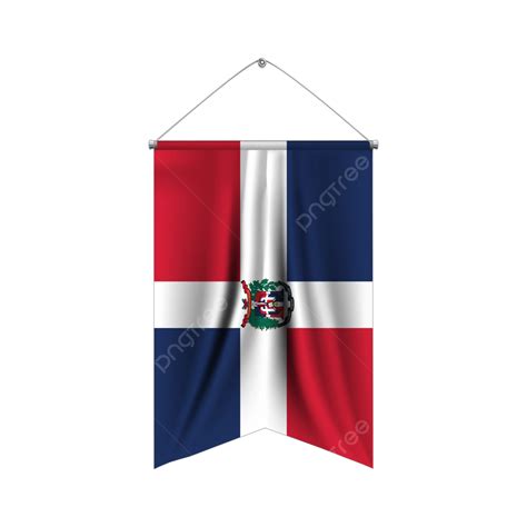 República Dominicana Bandera Ondeando 3d Con Transparente Vector Png