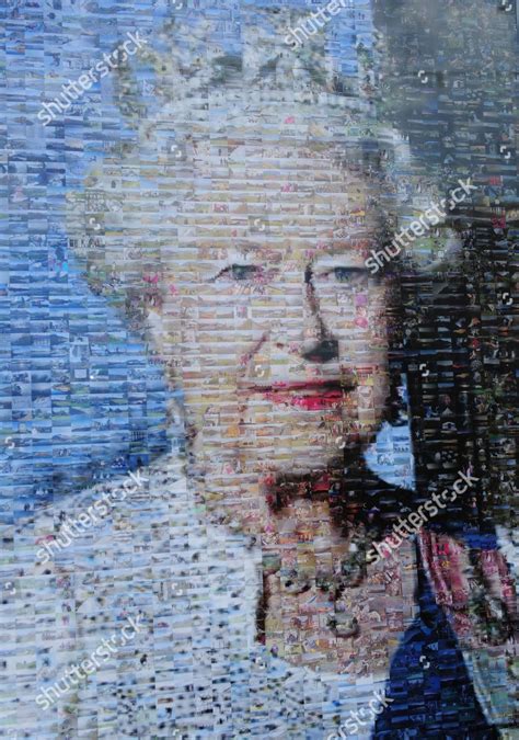 Close Mosaic Portrait Queen Elizabeth Ii Editorial Stock Photo Stock