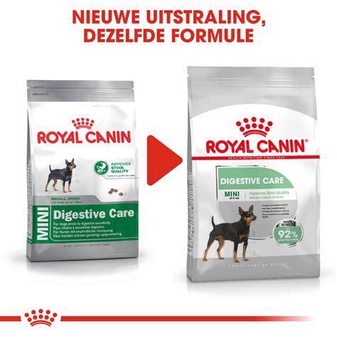 Royal canin® digestive care mini's formula includes a balanced mix of soluble and insoluble fibre including prebiotics, to help support intestinal transit and promote a healthy gut flora. Royal Canin Mini Digestive Care hondenvoer kopen?