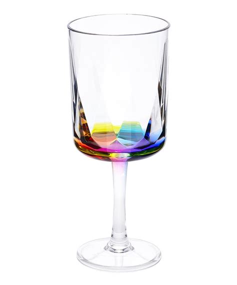 This Acrylic Rainbow Wine Glass Set Of Four By Leadingware Group Is