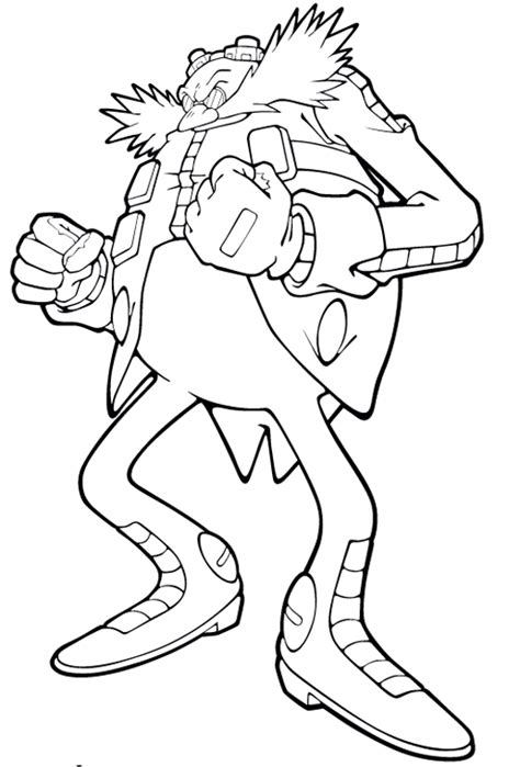 Coloring Dr Eggman Robotnik Sonic Sketch Coloring Page