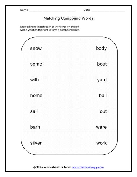 Matching Compound Words