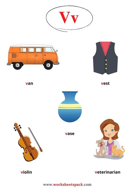 Say And Memorize Words Begin With The Letter V In 2021 Phonics