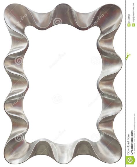 Silver Mirror Frame Cutout stock photo. Image of gray - 29444754