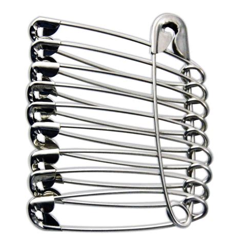 Set Of 100 Metal Safety Pinsclothes Pin In Pins And Pincushions From