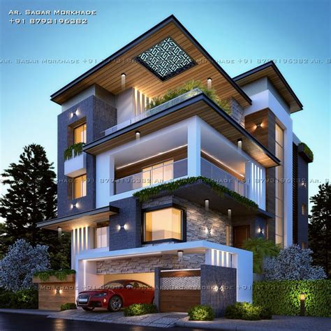 Arsagar Morkhade 91 8793196382 Modern Exterior House Designs