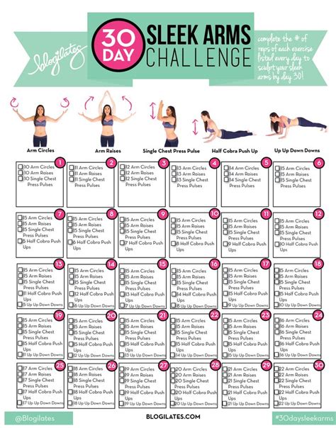 30 Day Arm Challenge 30 Tage Fitness Herausforderung Fitness