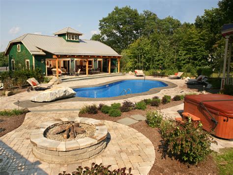 Simply designed and elegantly placed these 15'x30' oval above ground pools enhance the style of your backyard. In-Ground swimming pools Fayetteville NC : Hallmark Spas ...