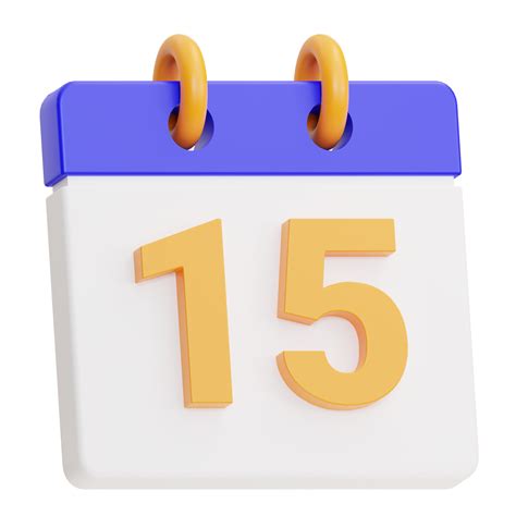 Ilustración De Calendario 3d 9665470 Png