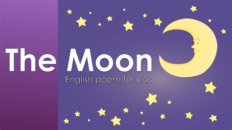 The Moon English Poem For Kids Youtube