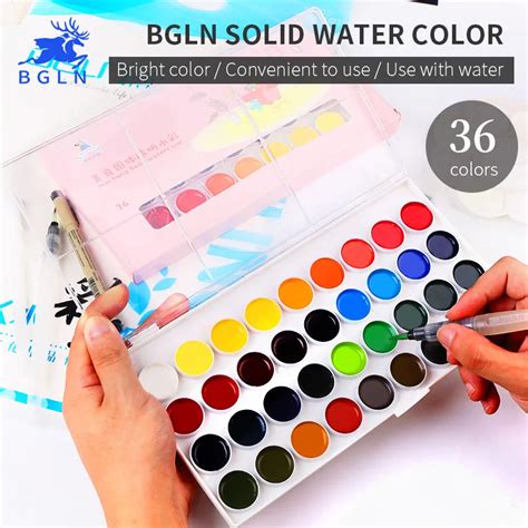 Buy Bgln 36colors Solid Watercolor Painting Set Bright