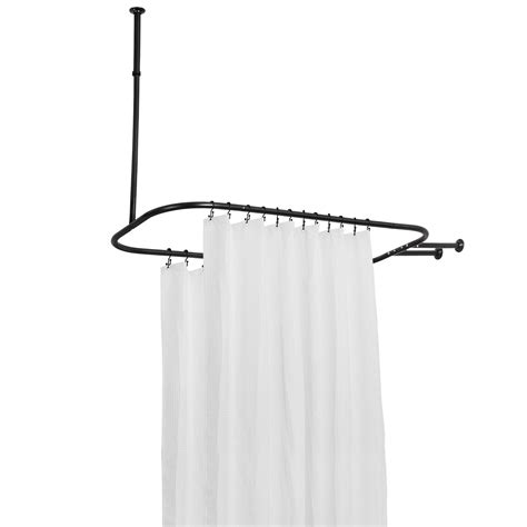 Rust Free Hoop 24" Oval Fixed Shower Curtain Enclosure | Clawfoot tub