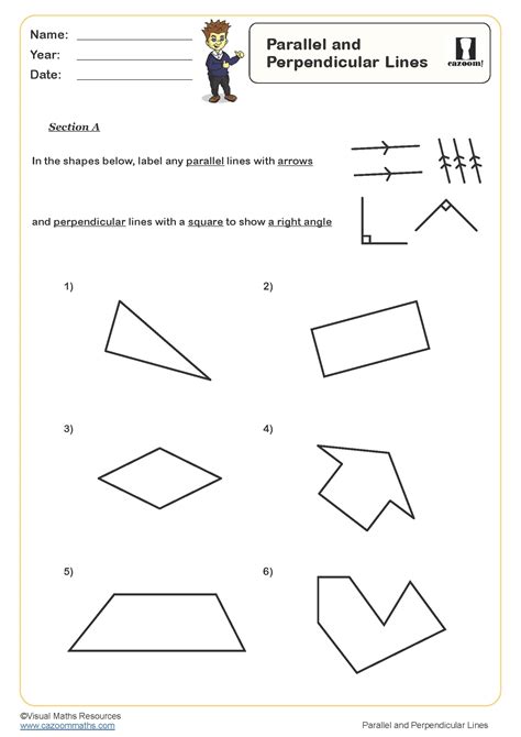 Parallel And Perpendicular Lines Worksheet Pdf Printable Geometry