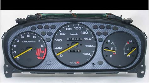 Ctr Carbon Gauge Cluster Honda Jdm Civic Ek9 Type R Youtube