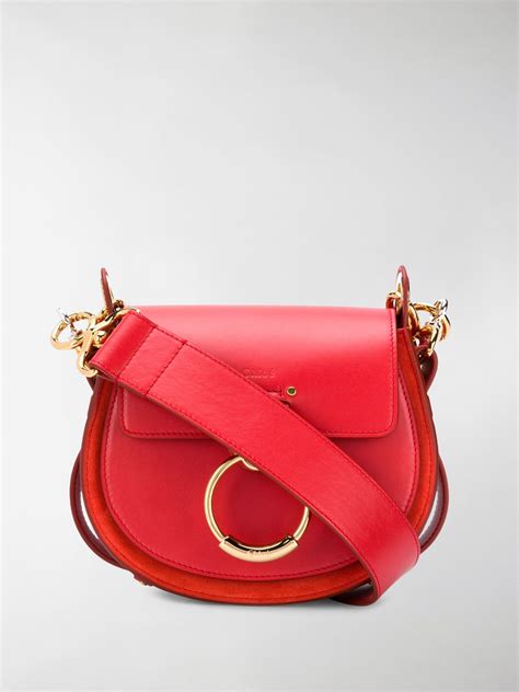 Chloé Tess Crossbody Bag Red Modes
