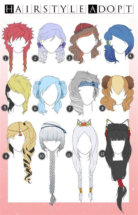 Hairstyle Adopts With Color Closed By X3misteryyuyux3 On Deviantart