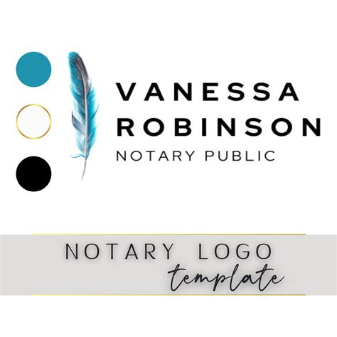 Feather Notary Logo for Notary Signing Agent Notary Public - Etsy in