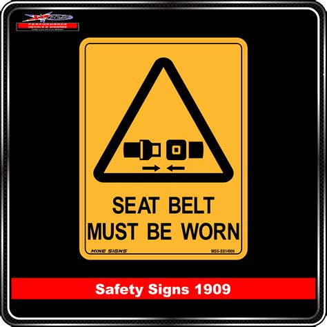 warning seat belt must be worn safety sign 1909 performance decals and signage