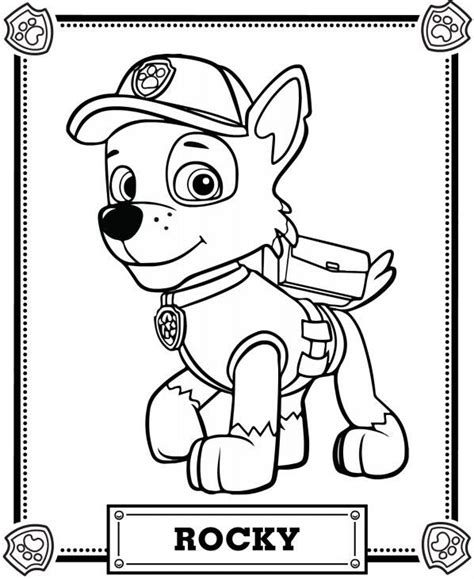 A printed copy of their favorite character coloring page would be a wonderful surprise for your kids! rubble paw patrol coloring page | Free Printable Online ...