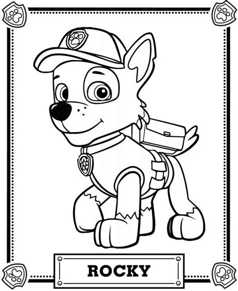 Click on the coloring page to open in a new window and print. rubble paw patrol coloring page | Free Printable Online ...